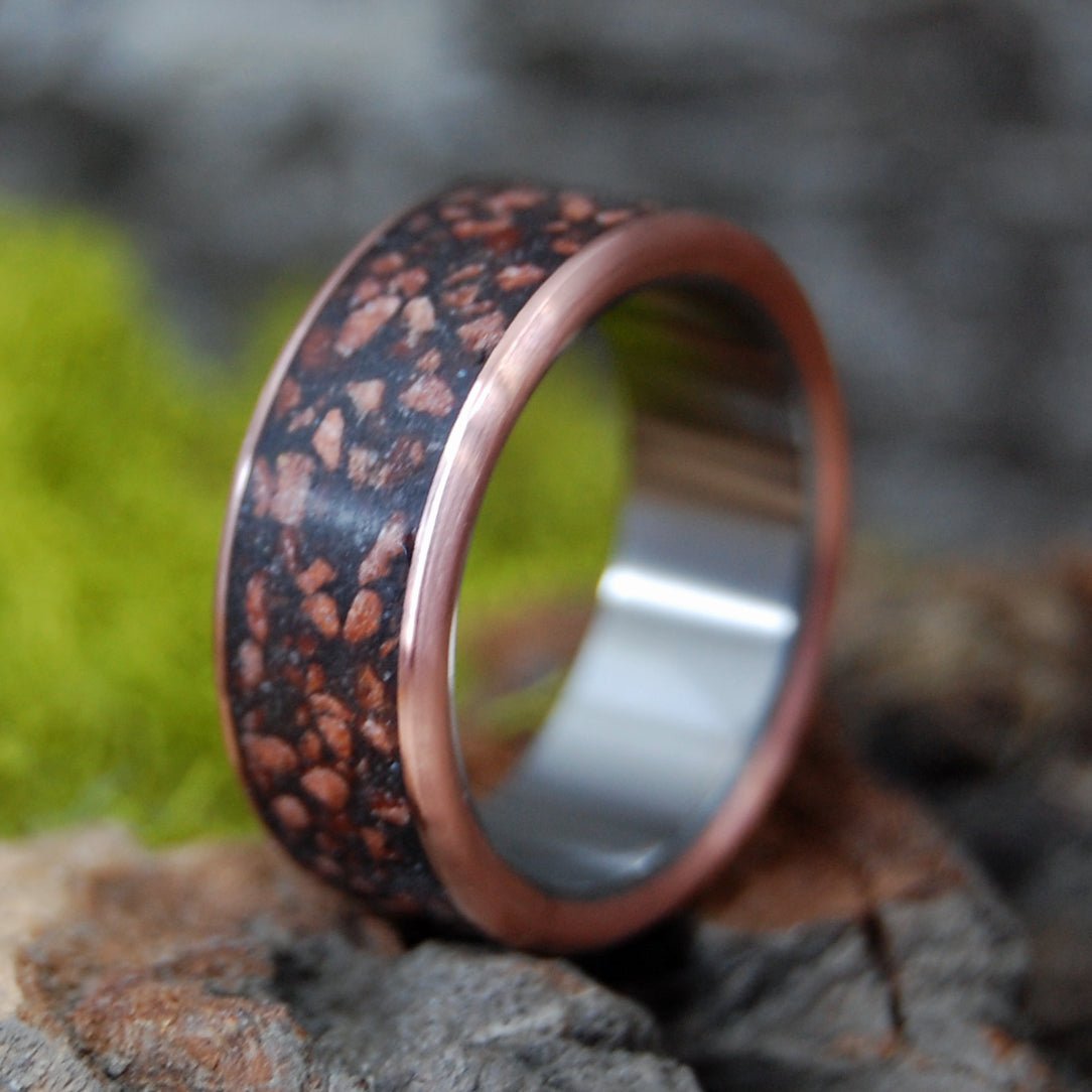 Zion | Men's Sandstone & Copper Wedding Ring - Minter and Richter Designs