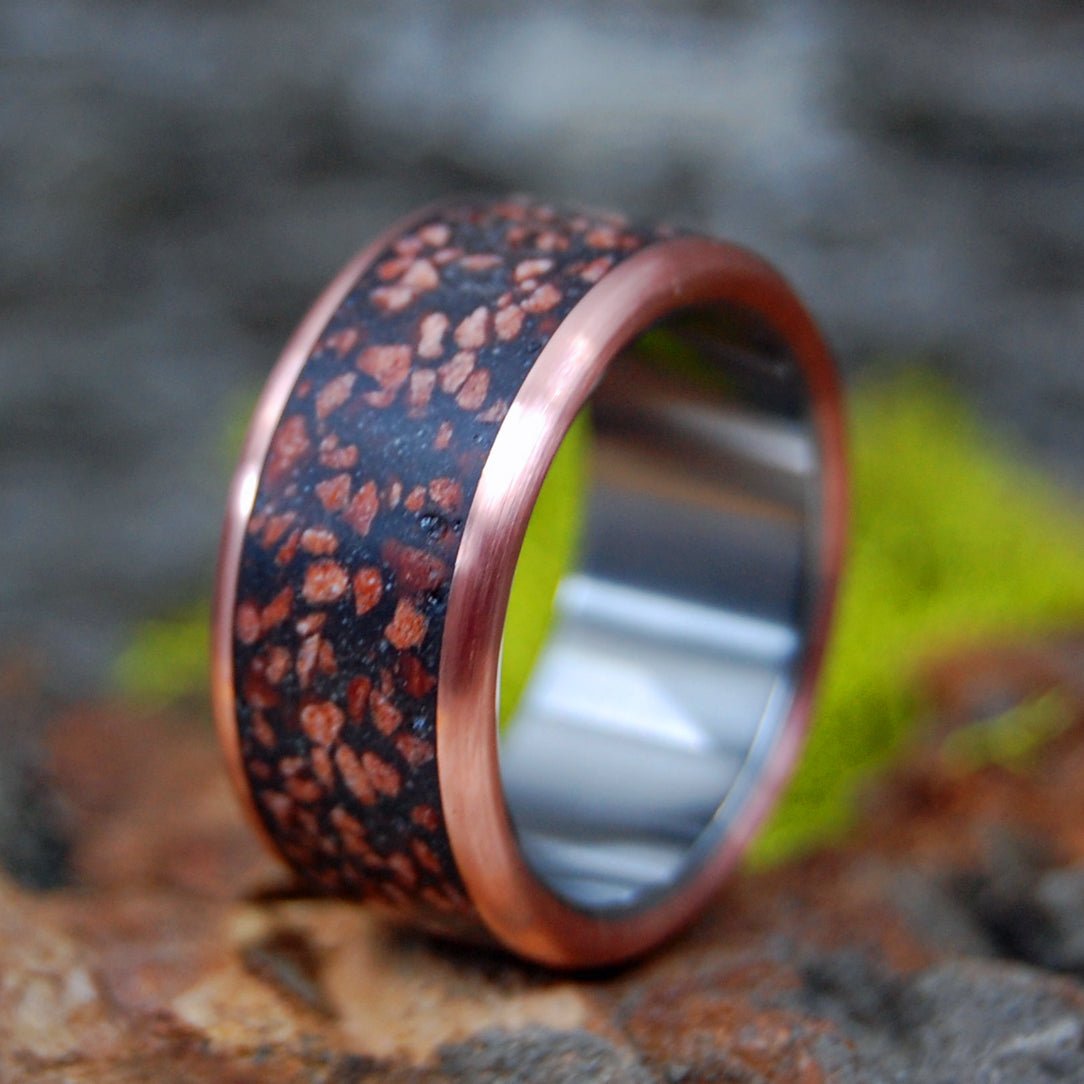 Zion | Men's Sandstone & Copper Wedding Ring - Minter and Richter Designs
