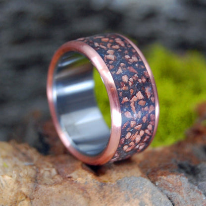 Zion | Men's Sandstone & Copper Wedding Ring - Minter and Richter Designs