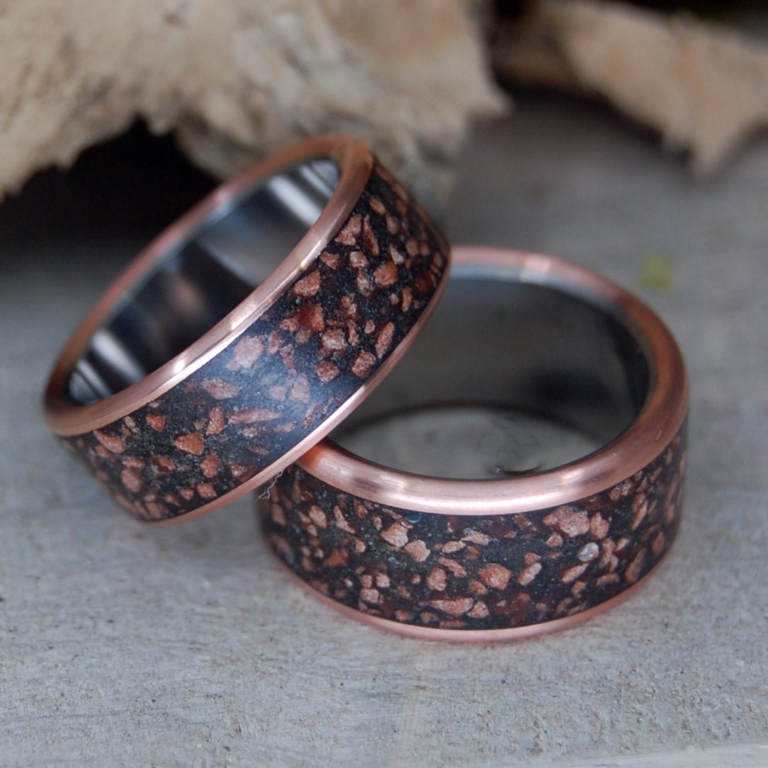 Zion - The Narrows | Navajo Sandstone & Copper - Unique Wedding Ring - Minter and Richter Designs