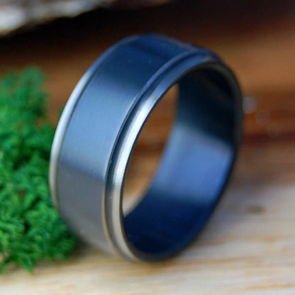 ZIRCON FLIP | Size 9.75 At 8mm | Zirconium | Unique Wedding Band | On Sale - Minter and Richter Designs