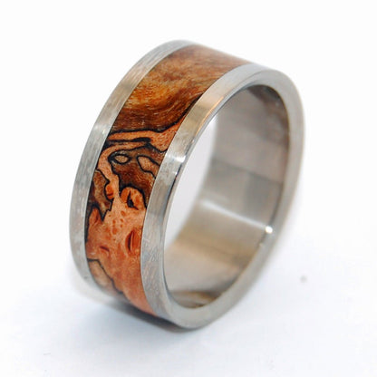 Zone Lines | Men's Spalted Maple & Titanium Wedding Ring - Minter and Richter Designs