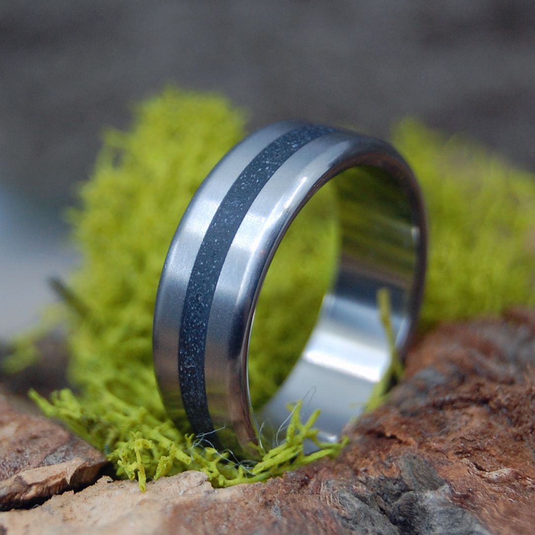 FEEL THE HEAT | Icelandic Lava Titanium Wedding Ring - Minter and Richter Designs