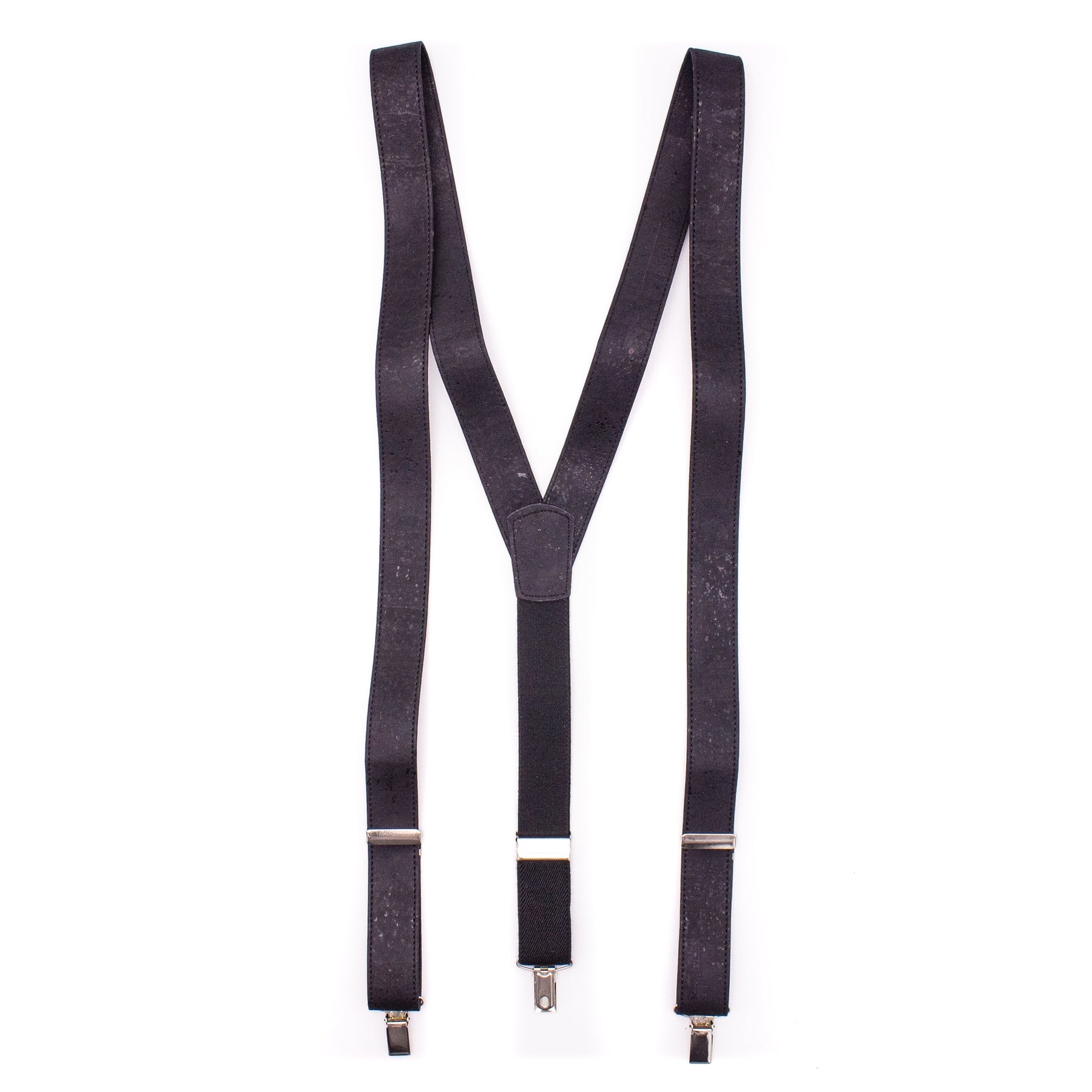 Black Adjustable Cork Strap Suspenders - Pant Suspenders - Groomsmen Gift - Minter and Richter Designs