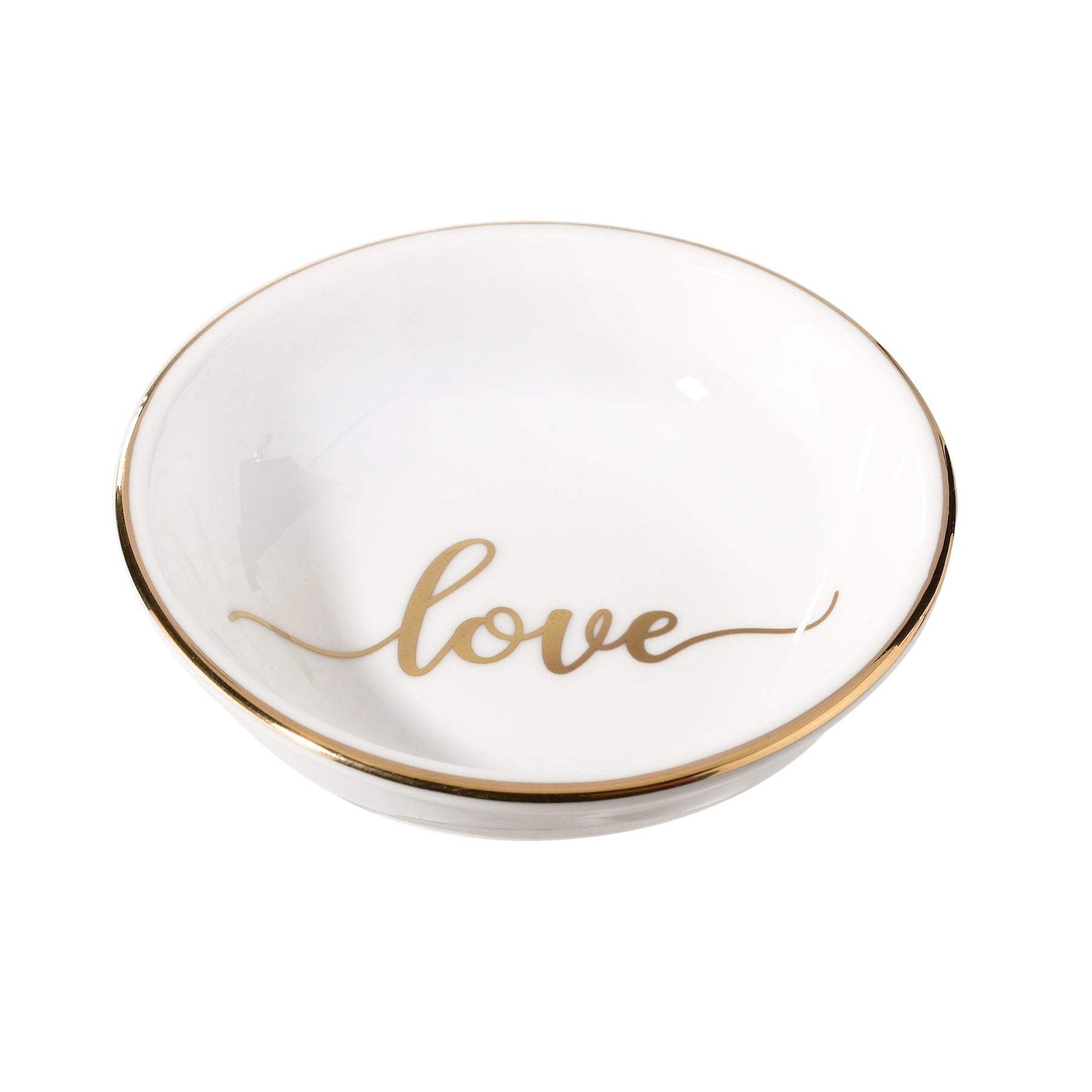 LOVE CERAMIC RING DISH | Wedding Ring Dish for one or two rings - Minter and Richter Designs