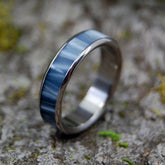 Astaire | SIZE 6 AT 5.2MM | Gray Pearl Marbled Opalscent | Unique Mens Wedding Bands | On Sale - Minter and Richter Designs