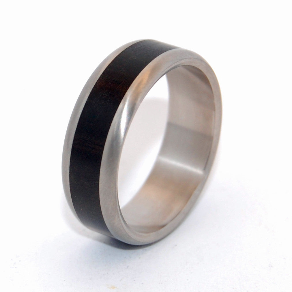 Tunde | African Ebony Wood and Titanium Wedding Ring - Minter and Richter Designs