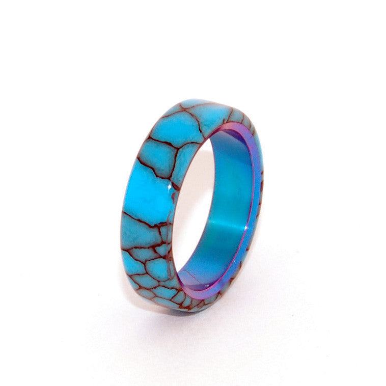 ALL I WANT IS YOU AND TURQUOISE | Turquoise & Titanium Wedding Bands - Minter and Richter Designs