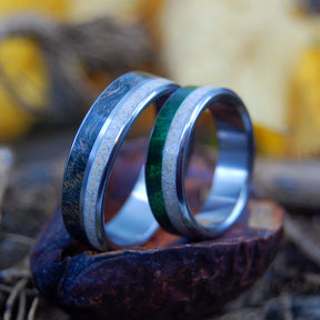WOOD & SAND | Beach Sand Rings - Wooden Wedding Ring - Unique Wedding Rings - Minter and Richter Designs