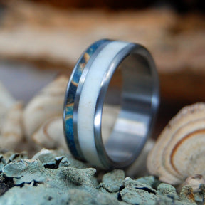 ELK NEAR BLUE WATER | Elk Antler & Titanium Wedding Rings - Minter and Richter Designs