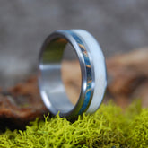 ELK NEAR BLUE WATER | Elk Antler & Titanium Wedding Rings - Minter and Richter Designs