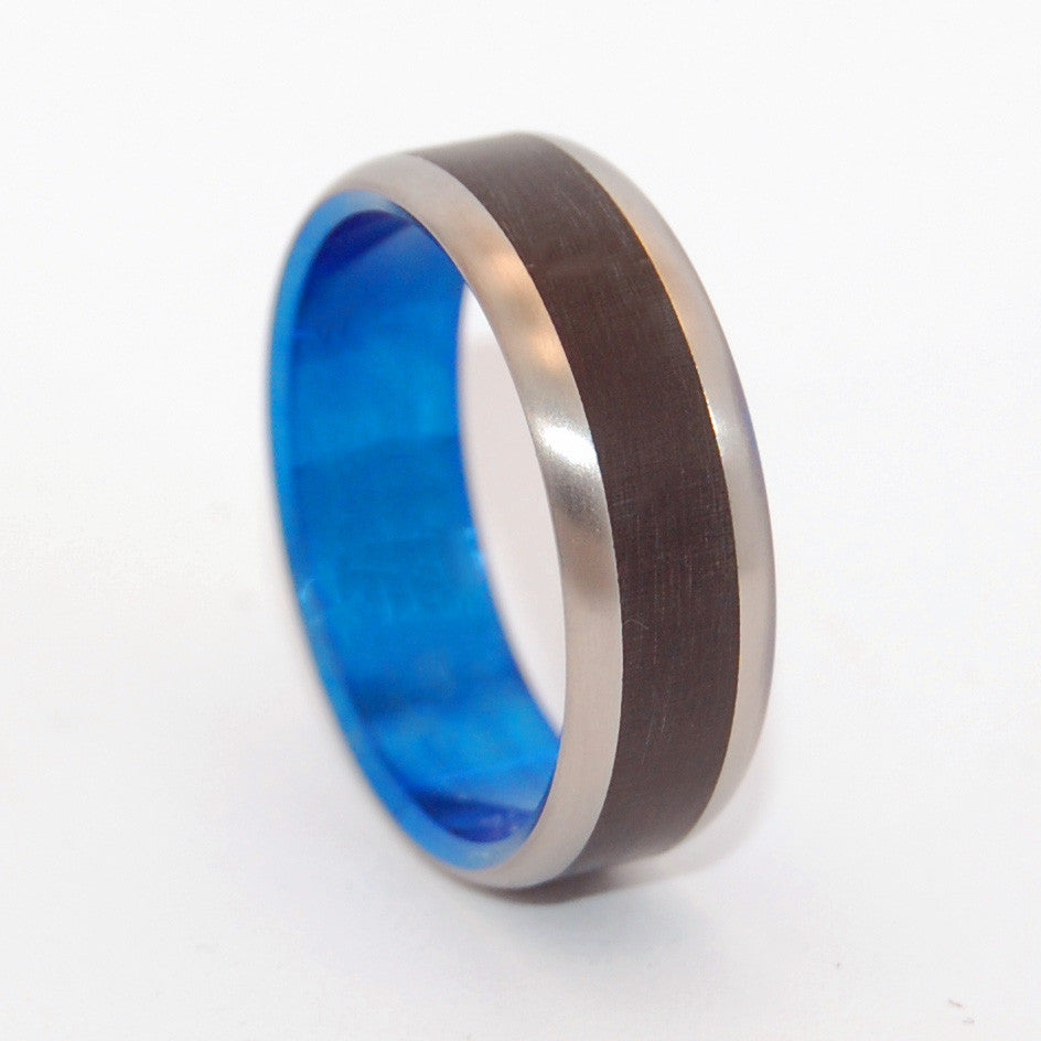 BLUE BUFFALO | Water Buffalo Horn - Titanium Wedding Rings - Minter and Richter Designs