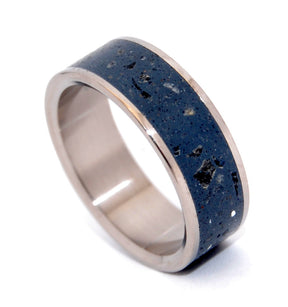 Blue Obsidian | Concrete and Titanium Wedding Band - Minter and Richter Designs