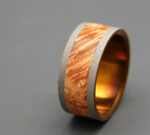Ring Of Fire | Wood and Hand Anodized Bronze - Titanium Wedding Ring - Minter and Richter Designs