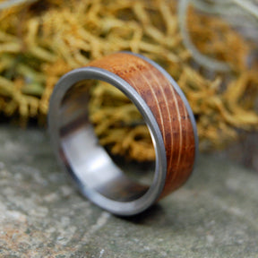 BULLY BOY BLASTED | Whiskey Barrel Wood Titanium Wedding Rings - Men's Wedding Rings - Minter and Richter Designs