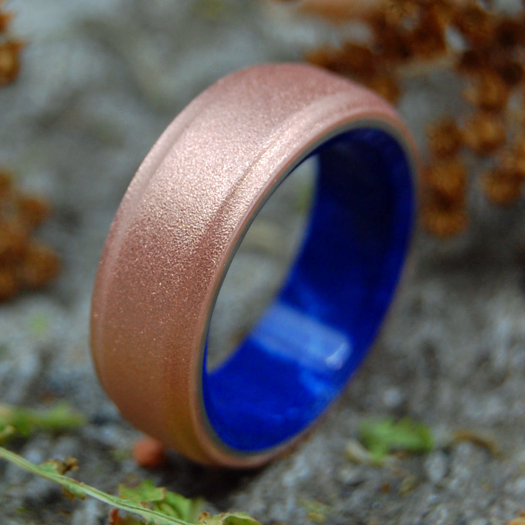 COPPER ROXIE SODALITE |  Stone & Copper Wedding Ring - Minter and Richter Designs
