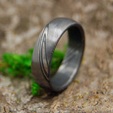 DOMED EVEREST | Damasteel Damascus Steel Domed Wedding Rings - Minter and Richter Designs