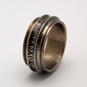 GROUND CONTROL | Damasteel Damascus Wedding Rings - Minter and Richter Designs