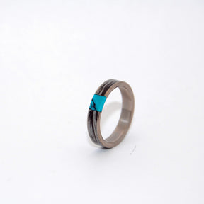 DESIRE'S WHIRLWIND | Turquoise Stone & M3 - Unique Wedding Rings - Women's Wedding Rings - Minter and Richter Designs
