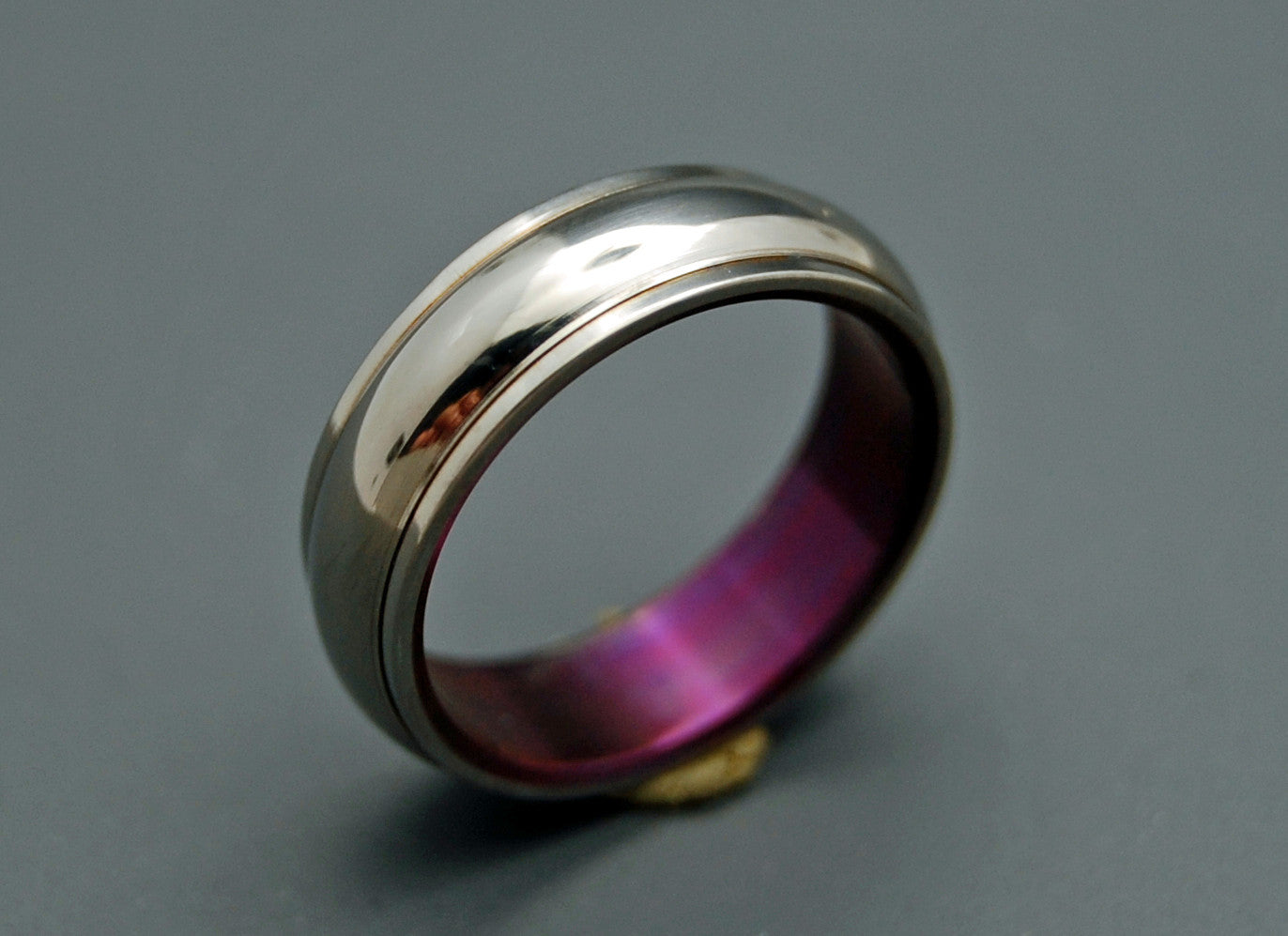 LOVE'S GIFT | Purple Titanium Wedding Rings - Unique Wedding Rings - Minter and Richter Designs