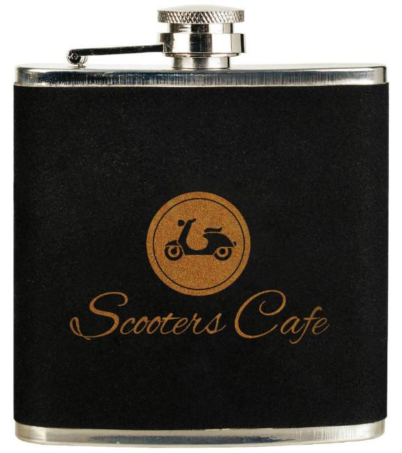 Black Leather and Steel Flask - Minter and Richter Designs