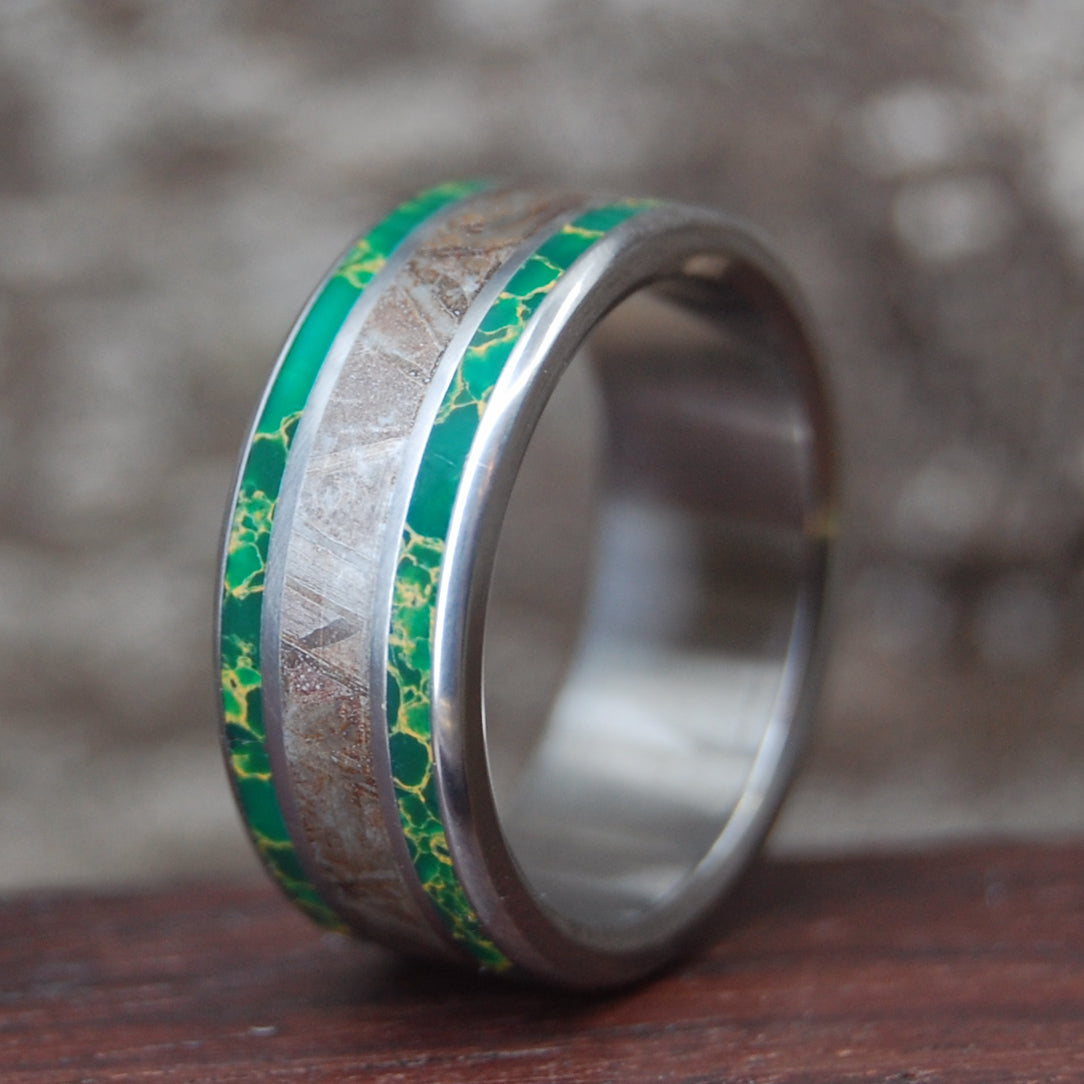 Genuine, Green Jade Wedding Ring | Jewelry by Johan - Jewelry by Johan