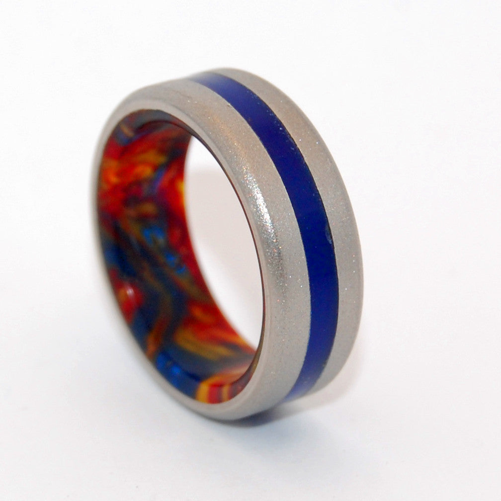 Hot Lava Cool Sea | Handcrafted Titanium Wedding Ring - Minter and Richter Designs