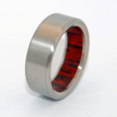 HUMBLE PALM | Red Palm Wood & Titanium - Unique Wedding Rings - Titanium Wedding Rings - Minter and Richter Designs