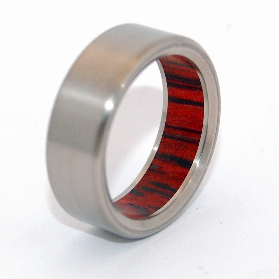 HUMBLE PALM | Red Palm Wood & Titanium - Unique Wedding Rings - Titanium Wedding Rings - Minter and Richter Designs