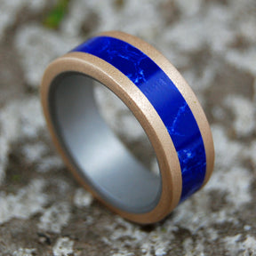 JAHIRA | Stone & Bronze Titanium Wedding Rings - Minter and Richter Designs