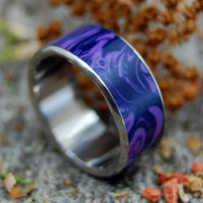 KING CHAROITE | Titanium & Stone Purple Wedding Ring - Minter and Richter Designs