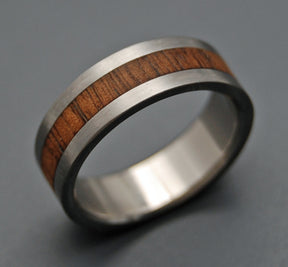 NALU | Hawaiian Koa Wood Titanium Men's Wedding Rings - Minter and Richter Designs