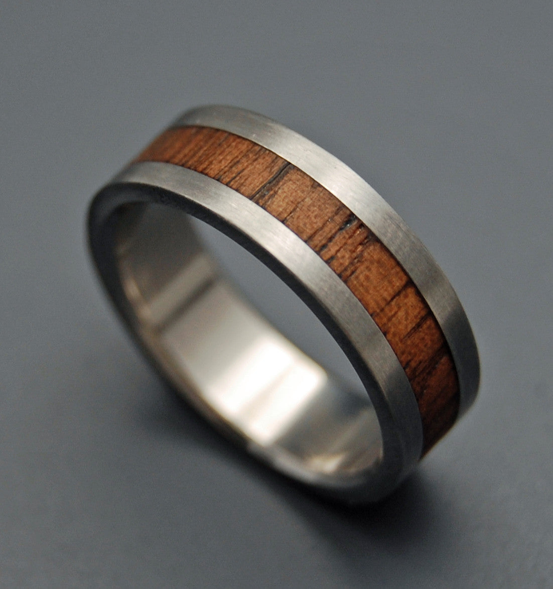 NALU | Hawaiian Koa Wood Titanium Men's Wedding Rings - Minter and Richter Designs