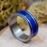 LAPIS ARCHIPELAGO | Lapis Lazuli Stone & Titanium Mens Wedding Rings - Minter and Richter Designs