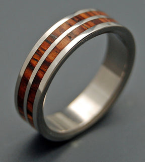 Handcrafted Wooden Wedding Ring - Titanium Ring | BY MY SIDE - Minter and Richter Designs