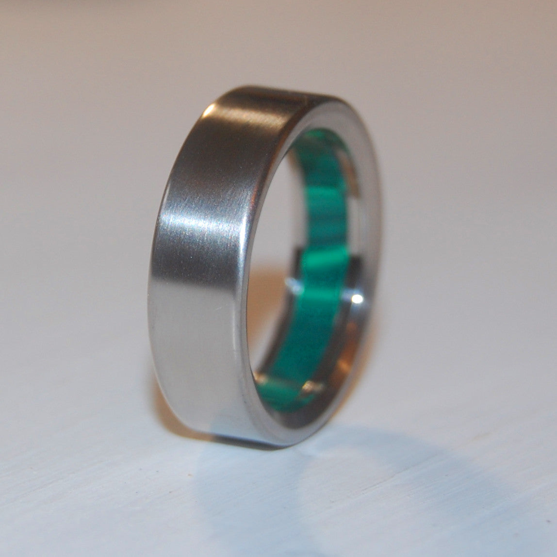 OZ | Malachite Stone & Titanium - Unique Wedding Rings - Titanium Wedding Rings - Minter and Richter Designs