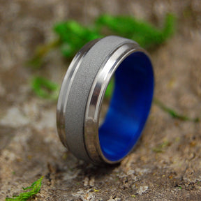 Titanium Wedding Ring - Mens Ring | PRINCE IN BLUE - Minter and Richter Designs