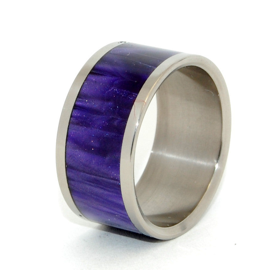 PURPURA |  Purple Resin & Titanium Rings - Unique Wedding Rings - Minter and Richter Designs