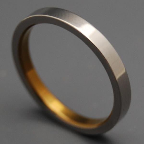 SLIM SLEEK & BRONZE | Anodized Bronze Titanium - Unique Wedding Rings - Minter and Richter Designs