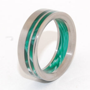 The Green Machine | Handcrafted Titanium Wedding Ring - Minter and Richter Designs