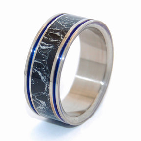 UNDER COVER | Black Silver M3 - Men's Titanium Wedding Rings - Minter and Richter Designs