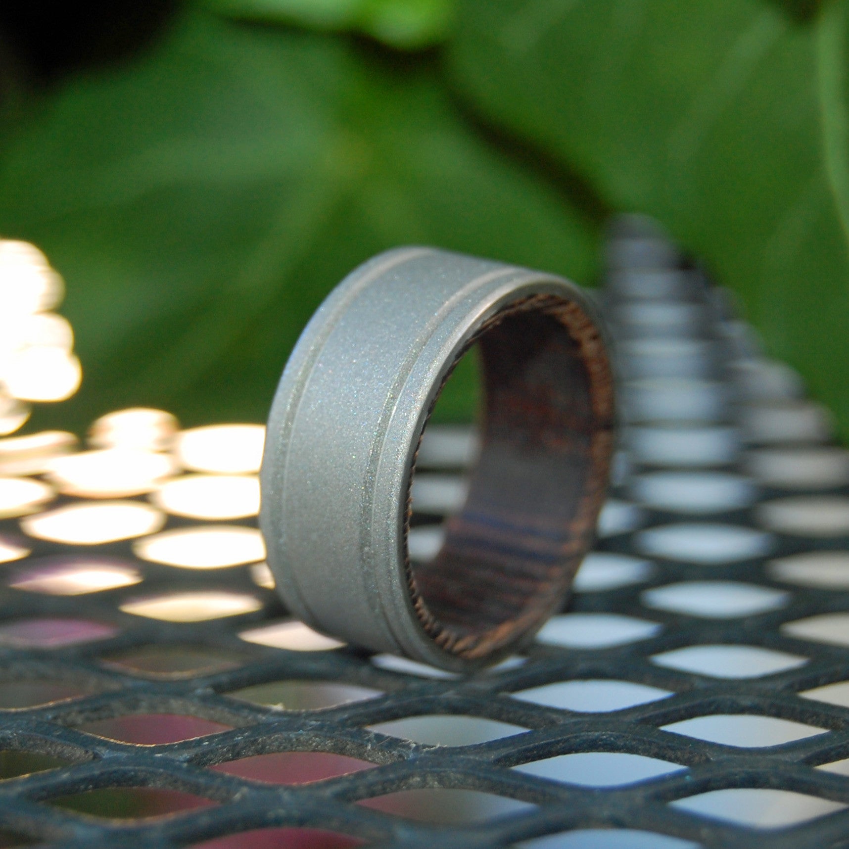 WALK IN THE WENGE WOODS | Tropical Wood & Titanium Wedding Rings - Minter and Richter Designs
