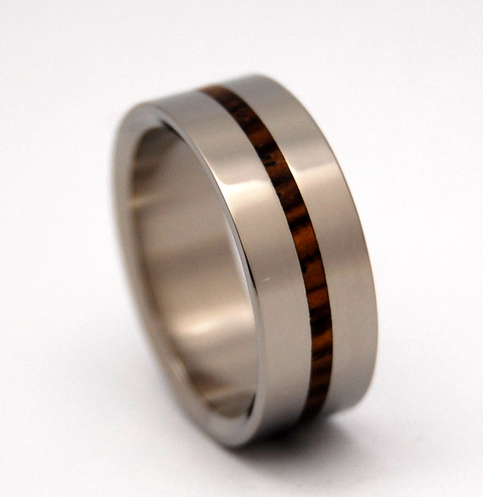 WHEN LIGHTNING STRIKES  | Cocobolo Wood - Unique Wooden Wedding Rings - Minter and Richter Designs