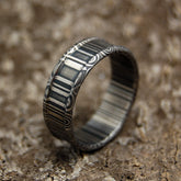 HERO WALKS ALONE | Damascus Steel Damasteel Men's Wedding Rings - Minter and Richter Designs