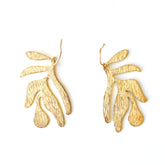 ABSTRACT LEAF EARRINGS | Raw Brass Earrings - Minter and Richter Designs