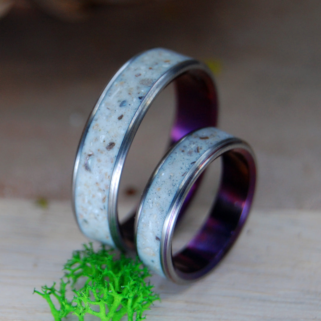 ACROPOLIS IN A PURPLE STORM | Stone Rings - Greek Wedding Ring - Unique Wedding Rings - Minter and Richter Designs