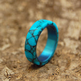 ALL I WANT IS YOU AND TURQUOISE | Turquoise & Titanium Wedding Bands - Minter and Richter Designs