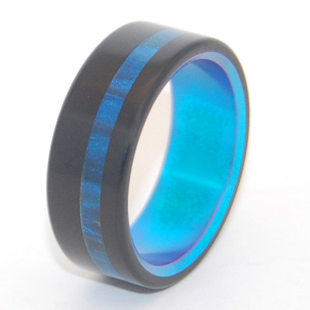 Moonswell | Thin Blue Line - Titanium Wedding Ring - Minter and Richter Designs