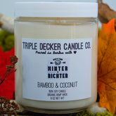 BAMBOO COCONUT CANDLE  |  Wedding Gift - Bridal Party Gift - Bamboo & Coconut Scent - Minter and Richter Designs