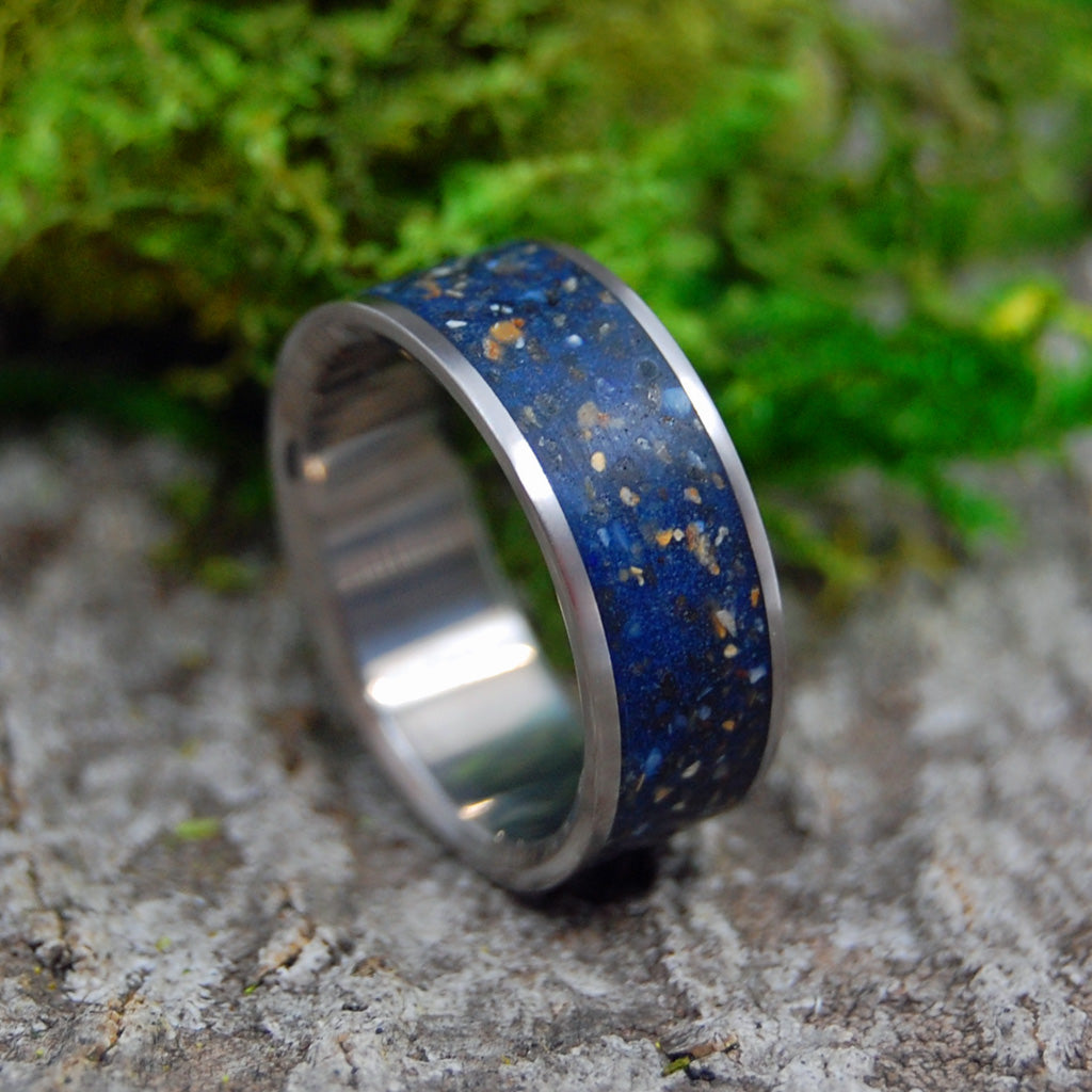 DARK BLUE BEACHES OF ICELAND | Beach Sand Rings - Icelandic Wedding Ring - Beach Sand Rings - Unique Wedding Rings - Minter and Richter Designs
